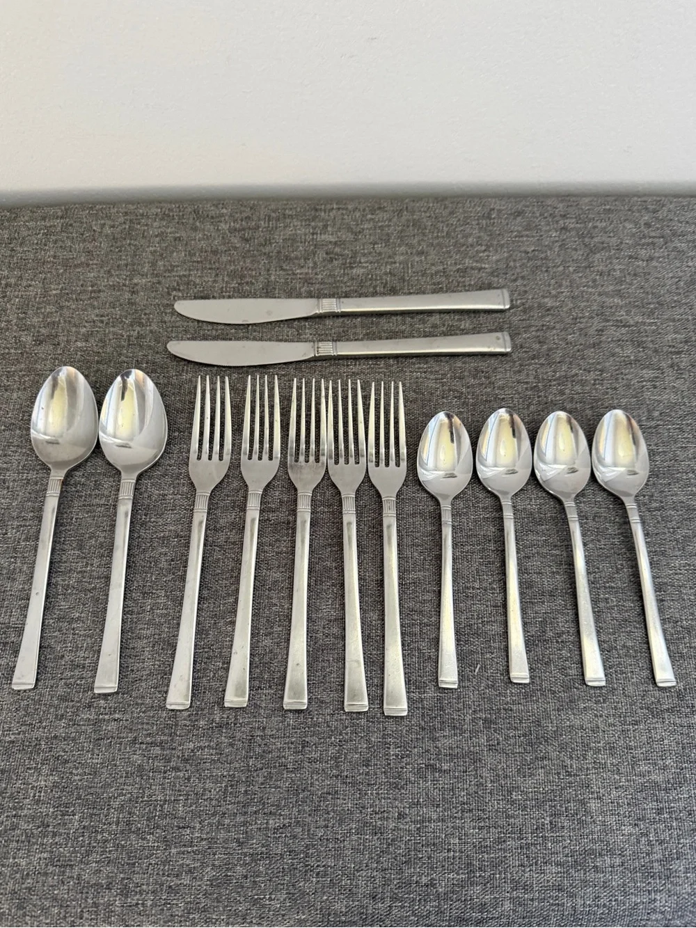 Doric Stainless Steel Flatware Vintage 13 Pieces Japan Fair Condition